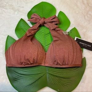 Kenneth Cole Halter Bikini Top Sz 36B/C